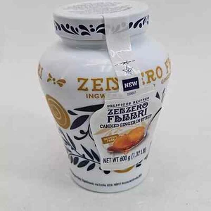 Jengibre confitado Fabbri en jarabe 600 g 1,32 libras producto de Italia Zenzero hecho en - Imagen 1 de 7