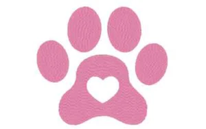 Paw Print Personalized Embroidered 3 Piece Bath Set - Picture 1 of 2