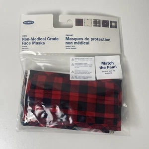 Old Navy Kinder 5er Pack nicht medizinische Qualität Gesichtsmasken kariert rot weiß schwarz - Bild 1 von 4