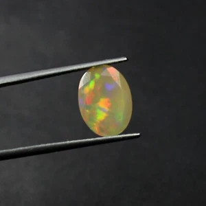AAA Opal Gemstone Faceted Oval Shape Ethiopian Fire Opal Loose Cut Stone 1.50 Ct - Picture 1 of 4