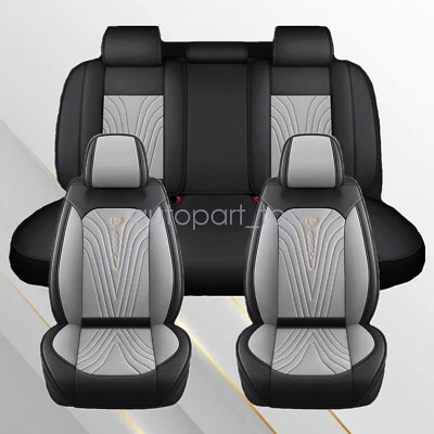Se adapta a Hyundai Elantra Sonata Tucson solo 5 fundas de asiento protector de cuero PU Foto 1 de 4