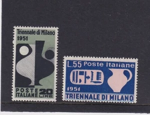 ITALY 1951 TRIENNIAL ART EXHIBITION MILAN S.G.793/4 MOUNTED MINT CAT. £86.00 - Picture 1 of 2