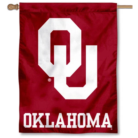 Oklahoma Sooners OU University College House Flag Cover