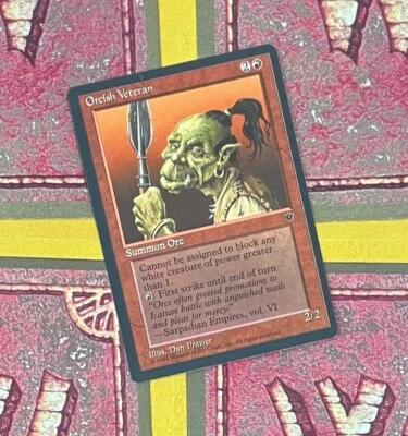 MTG ORCISH VETERAN (Frazier) Fallen Empires  (Wyvern Back) (OldManMTG 010-584) - Image 1 of 4