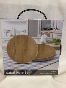 PLATOS DE ENSALADA Benevolence de 4 piezas, resistentes a la rotura NUEVOS - Imagen 1 de 3