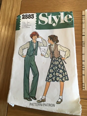 1979 ORIGINAL STYLE SEWING PATTERN 2583 girl’s clothes age 10 CUT FREE  P&P - Image 1 of 4