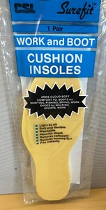 Men Sz 9 Work&Boot Cushion Insoles Walking Padded Feet Comfort Absorbs Shock 🥾 - Picture 1 of 5