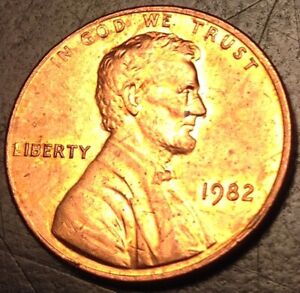 1982 P Uncirculated Lincoln Memorial Cent #477