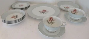 VTG Halsey Fine China of Japan Dinnerware- Damask Rose 402 - Choice -EUC - Picture 1 of 30