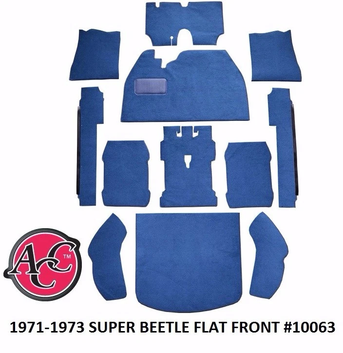 Juego de alfombras de piso Volkswagen Super Beetle 1971-73 elige color y estilo  Foto 1 de 4