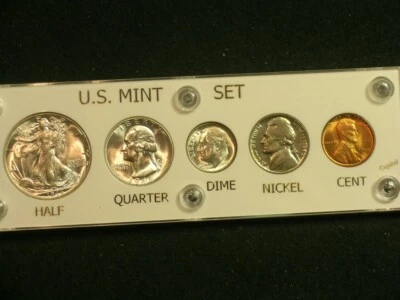 1946 Brilliant Uncirculated Coin Year Set  - White Capital Holder   Birth Year - Image 1 of 4