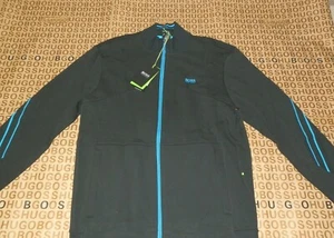 New Hugo Boss mens black golf athleisure full zip up tracksuit top Large £169 - Picture 1 of 11