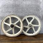Paire de roues freestyle 20" Old School BMX OGK Mags GT Performer CRACKS blanches PFT