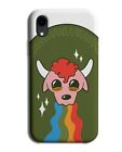 Rainbow Sick Phone Case Cover Funny Drunk Bull Head Bulls Horns Cartoon M643