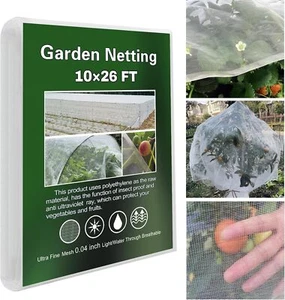 Plant Cover Netting 10'x26', Garden Protection for Vegetables, Fruits, Flowers - Picture 1 of 6