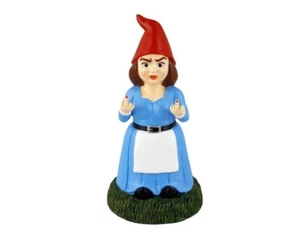 Lady Double Bird Garden Gnome Statue - Picture 1 of 2
