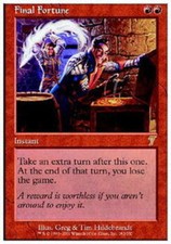 1x Moderate Play, English Regular Final Fortune 7th Edition