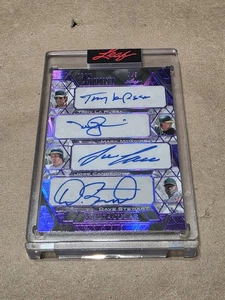 JOSE CANSECO MARK MCGWIRE TONY LARUSSA STEWART 2025 Leaf Spectacular Auto # 3/5 - Picture 1 of 2