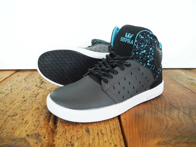 SUPRA FOOTWEAR - ATOM NIÑOS ZAPATOS SNEAKER NUEVO GRIS TALLA: US 1 EUR 32 - Imagen 1 de 4
