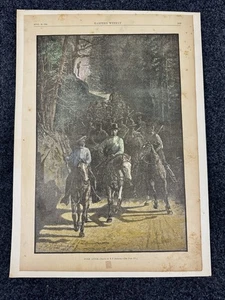 HARPER’S SEMANAL COLOREADO A MANO Abril 1883 R.F. Zogbaum Judge Lynch Mob Vigilante - Imagen 1 de 9