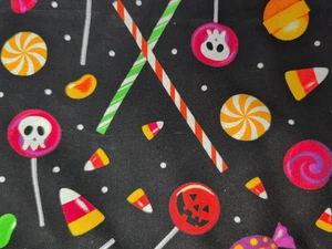 Halloween Candy Multicolor 100% Cotton Fabric 1 Yard 36" x 44" Davids Textiles - Picture 1 of 7