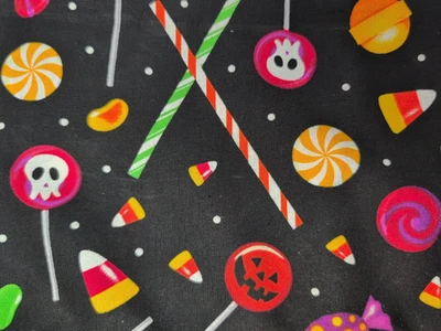 Halloween Candy Multicolor 100% Cotton Fabric 1 Yard 36" x 44" Davids Textiles - Image 1 of 4