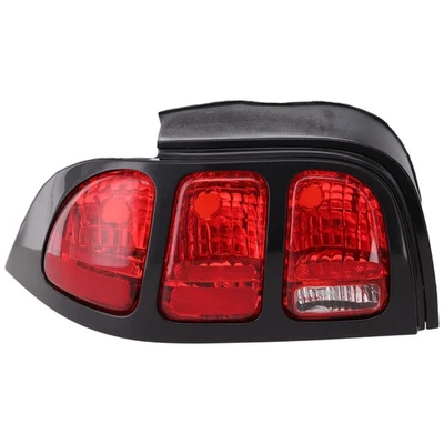 Lanterna traseira de halogênio para 1996-1998 Ford Mustang esquerda transparente e lente vermelha - Imagem 1 de 4
