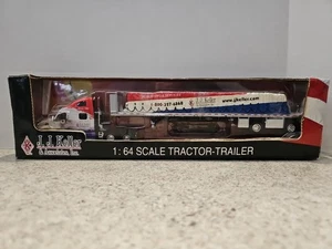 Vntg 2003 DCP JJ Keller Peterbilt 387 W/ Wilson RoadBrute Trailer 1/64 Diecast  - Picture 1 of 16
