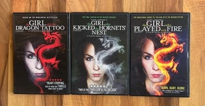 The Stieg Larsson Trilogy (DVD) Girl With Dragon Tattoo Swedish w/ English Sub - Picture 1 of 5