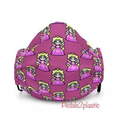 Princess Peach 16 Bit Premium face mask Nintendo NES - Image 1 of 4