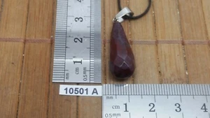 Pendentif "goutte à facettes" ONYX + CORDON REGLABLE collier lithotherapie reiki - Picture 1 of 1