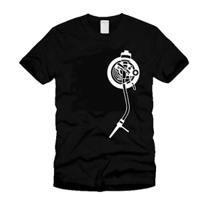 Dj Plattenspieler Tonarm - Modern EDM House Musicc Geschenkidee cool schwarz T-Shirt - Bild 1 von 4