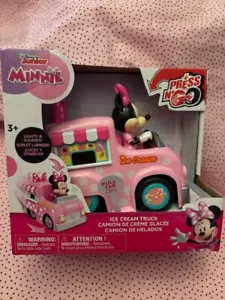 Disney Junior Minnie Mouse Press And Go Ice Cream Truck Toy Car New In Box - Picture 1 of 2
