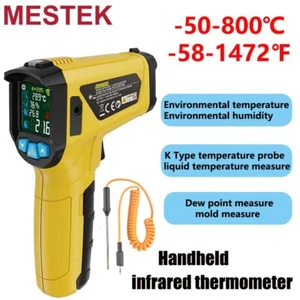 800C Digital Infrared Thermometer -50-800℃ Temperature Meter  Emissivity Change - Picture 1 of 12