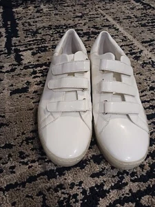 Michael Kors MK CRAIG Optic White Patent Athletic Sneakers Shoes Flats  10 M  - Picture 1 of 13
