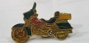 CRUISING MOTORCYCLE Vtg 1980s Enamel & Metal Lapel Pin Button JEAN JACKET E5 - Picture 1 of 6