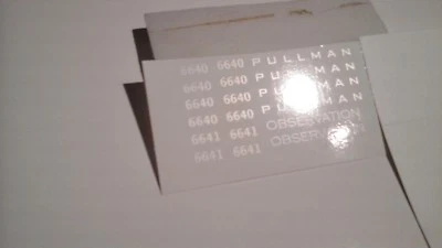 LIONEL 6640-40-41 GREEN PASSENGER CAR WHITE WATERSLIDE DECAL 3 CAR SET NICE LOOK - Image 1 of 3