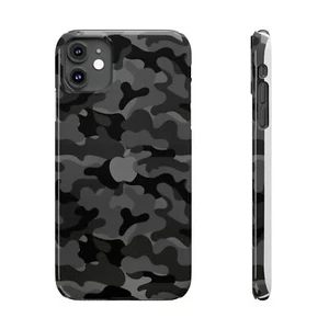 Funda delgada gris iPhone, diseño camuflaje premium, acabado brillante - Imagen 1 de 73