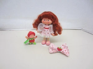 Vintage Strawberry Shortcake Herself Puppe mit BERRYKIN Figur & unbenutzter Schleife selten! - Bild 1 von 7
