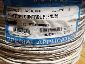Cable de control de iluminación/sombra compuesto Lutron Tappan H92131 pleno QSH-CBLP/50 ft - Imagen 1 de 11