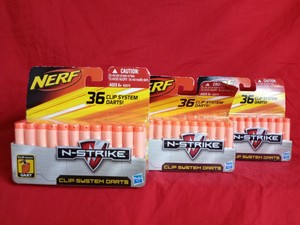 NERF N-Strike Clip System Darts 36pk Lot Of 3