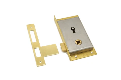 Wardrobe Armoire Furniture Half Mortise Lock Replica Antique Cabinet Lock Brass Cover