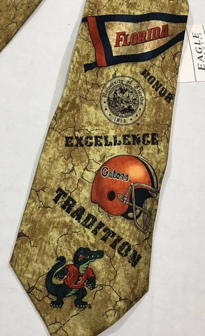 New MEN'S EAGLES WINGS FOOTBALL FLORIDA GATORS NCAA 100% SILK NECK TIE Cover