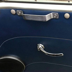 Splitscreen Door Pulls x 2 splitscreen Handles for VW polished aluminium AAC025 - Picture 1 of 7