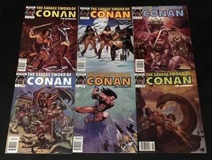 LOTE DE QUIOSCO SAVAGE SWORD OF CONAN #120,121,122,123,124,125 MARVEL COMICS 1985 - Imagen 1 de 13