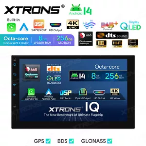7" Android 14 Qualcomm 8Core 8+256GB Car Stereo GPS SatNav Radio DTS 4K WiFi USB - Picture 1 of 17