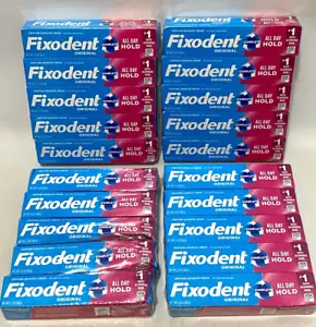 Lot (4) 5 Packs (20) Total Fixodent Original Dental Adhesive Cream 2.4oz 68g New - Picture 1 of 4