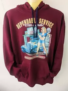 Route 66 Hot Rod XXL Hoody Sweatshirt mit Kapuze Just Hoods V2 Old School - Bild 1 von 2