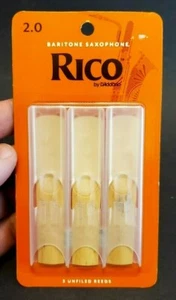 Rico by D'Addario Unfiled Reeds 2.0 Baritone Saxophone 3 Pack - Bild 1 von 2