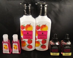 BATH & BODY WORKS Lot RASPBERRY TANGERINE Gel HAND SOAP + WALLFLOWER + PocketBac - Picture 1 of 10